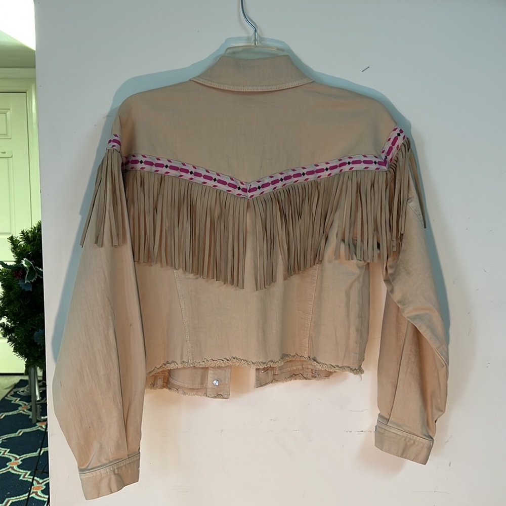 Fringe Cropped Jacket - Picture 2 of 3